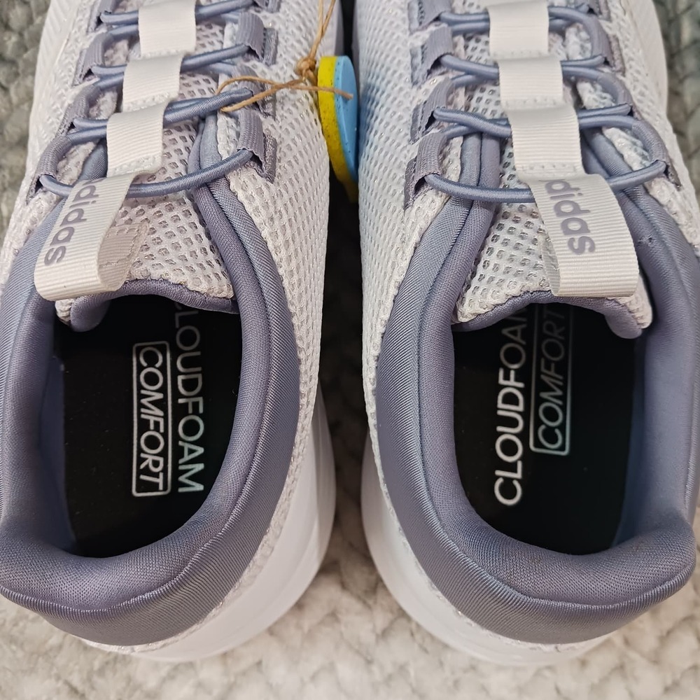 Adidas Cloudfoam Comfort Low Sneakers Women Shoes Dash Grey white Size 9 - Picture 9 of 10